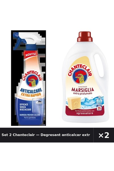 Chanteclair Set 2 — Degresant anticalcar extra r + Detergent lichid de rufe Mar