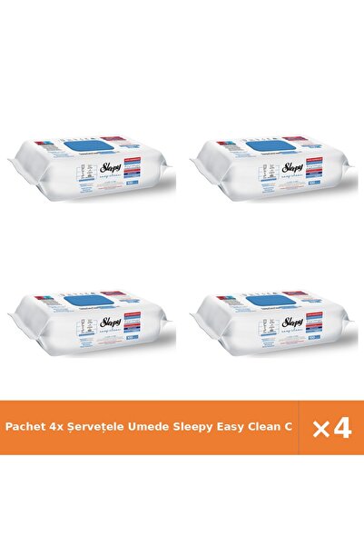 Sleepy Pachet 4x Șervețele Umede Easy Clean Clean Bleach Ad
