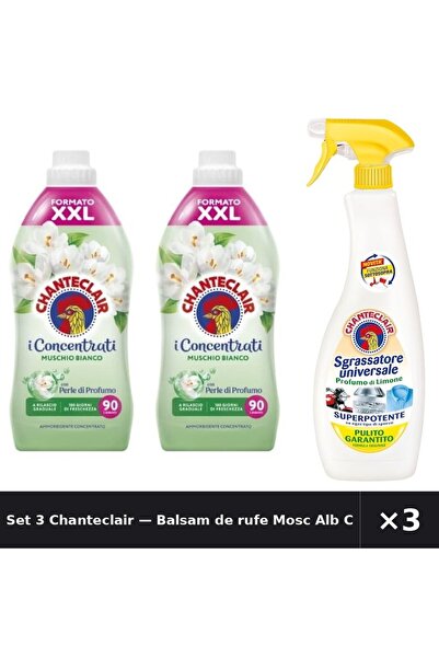 Chanteclair Set 3 — Balsam de rufe Mosc Alb Chan + Degresant universal Lamaie C