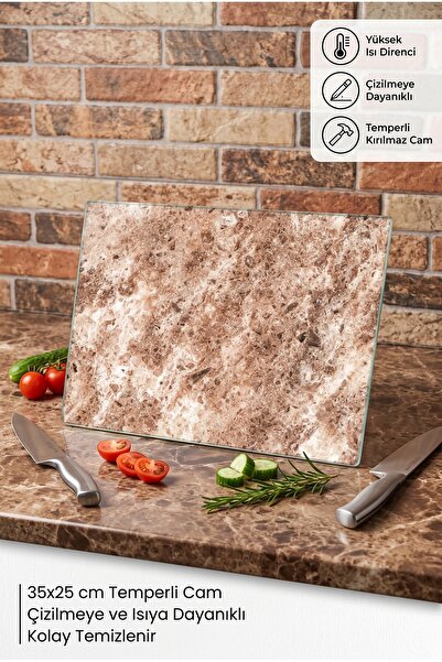 wudie Boho Tile Patterned Large Size Glass Cutting Board Modern and Elegant D...