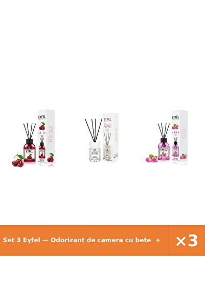 Eyfel Set 3 — Odorizant de camera cu bete + Odorizant de camera cu bete + Odo...