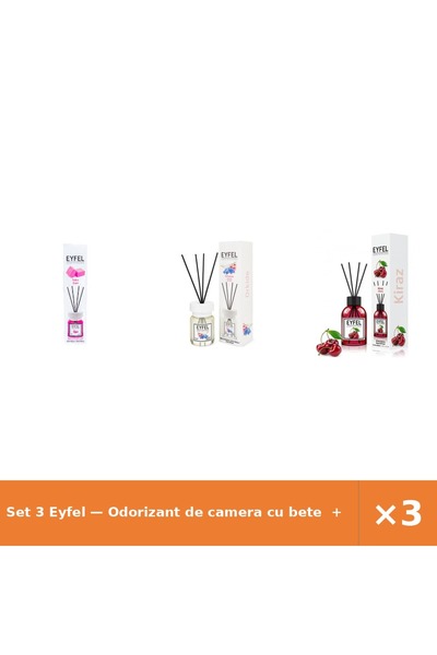 Eyfel Set 3 — Odorizant de camera cu bete + Odorizant de camera cu bete + Odo...