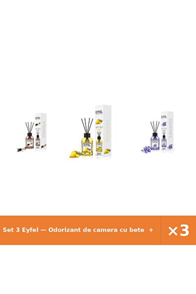 Eyfel Set 3 — Odorizant de camera cu bete + Odorizant de camera cu bete + Odo...