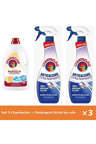 Chanteclair Set 3 — Detergent lichid de rufe Mar + Degresant anticalcar extra-p