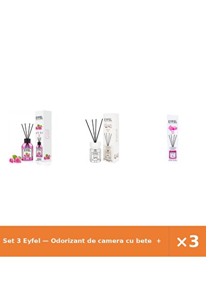 Eyfel Set 3 — Odorizant de camera cu bete + Odorizant de camera cu bete + Odo...