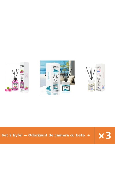 Eyfel Set 3 — Odorizant de camera cu bete + Odorizant de camera cu bete + Odo...