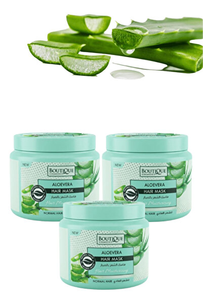 Boutique 3 Pieces Aloevera Hair Mask for Normal Hair 500ML