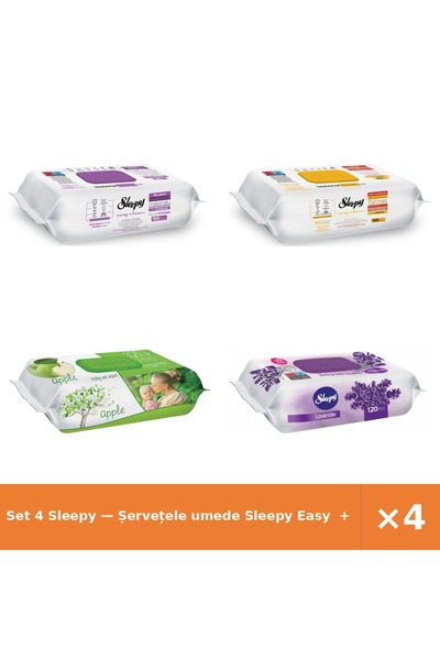Sleepy Set 4 — Șervețele umede Easy + Șervețele umede Easy + Șervețele umede ...
