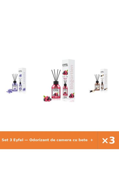 Eyfel Set 3 — Odorizant de camera cu bete + Odorizant de camera cu bete + Odo...
