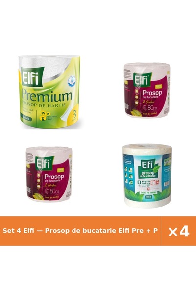 Elfi Set 4 — Prosop de bucatarie Pre + Prosop de bucatarie + Prosop de bucatarie
