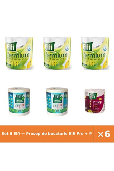 Elfi Set 6 — Prosop de bucatarie Pre + Prosop de bucatarie + Prosop de bucatarie
