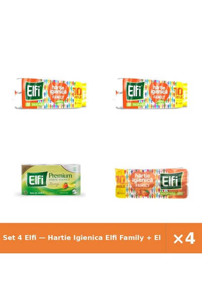 Elfi Set 4 — Hartie Igienica Family + hartie igienica premium + Hartie Igieni...
