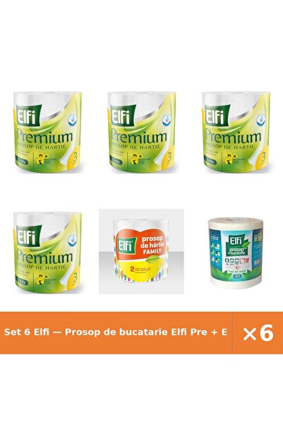 Elfi Set 6 — Prosop de bucatarie Pre + Prosop Family 2St/220Fo + Prosop de bu...