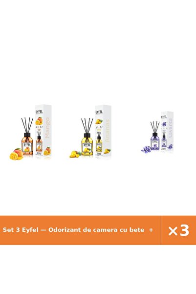 Eyfel Set 3 — Odorizant de camera cu bete + Odorizant de camera cu bete + Odo...
