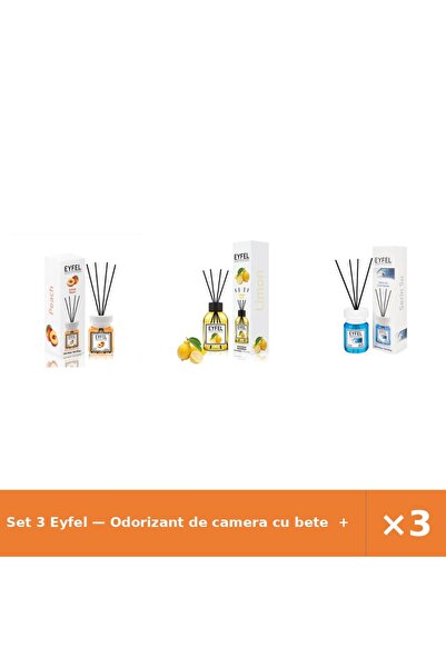 Eyfel Set 3 — Odorizant de camera cu bete + Odorizant de camera cu bete + Odo...