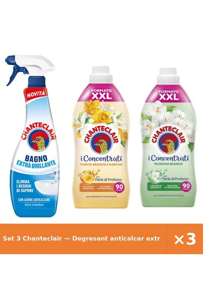 Chanteclair Set 3 — Degresant anticalcar extra s + Balsam de rufe Flori de po...