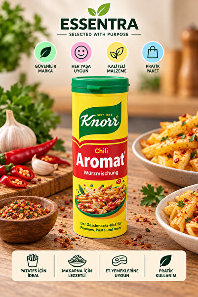 Essentra Home Knorr Aromat Chili Acılı Baharat Karışımı yemek çeşnisi, makarna baharatı, patates baharatı,