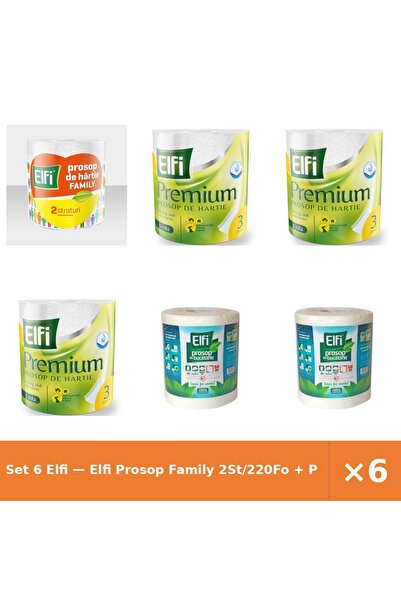 Elfi Set 6 — Prosop Family 2St/220Fo + Prosop de bucatarie Pre + Prosop de bu...