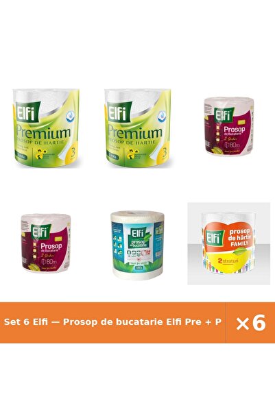 Elfi Set 6 — Prosop de bucatarie Pre + Prosop de bucatarie + Prosop de bucatarie