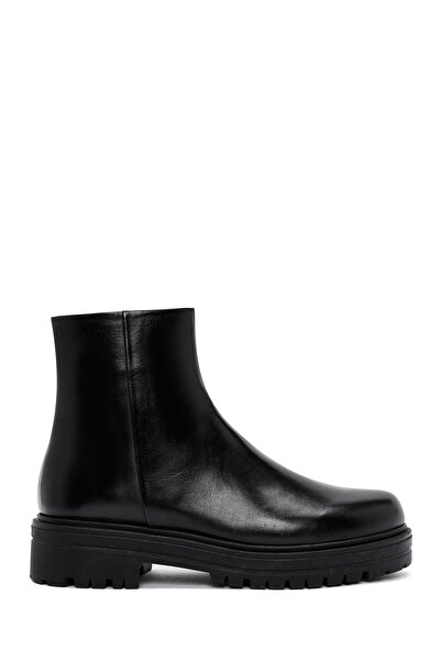 Derimod Gritti Women's Black Zippered Leather Boots Wf260003Dv