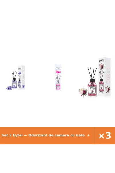 Eyfel Set 3 — Odorizant de camera cu bete + Odorizant de camera cu bete + Odo...