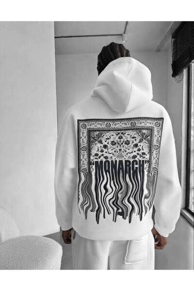 JANTIL MODA Unisex Oversize 3 Thread Raster Kangaroo Pocket Hooded Sweatshirt...