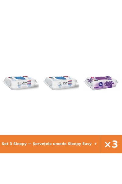 Sleepy Set 3 — Șervețele umede Easy + Șervețele umede pentru bebel