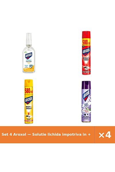 Aroxol Set 4 — Solutie lichida impotriva in + Spray impotriva gandacilor s + ...