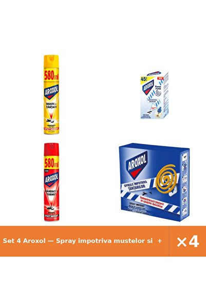 Aroxol Set 4 — Spray impotriva mustelor si + Rezerva Lichida impotriva ta + S...