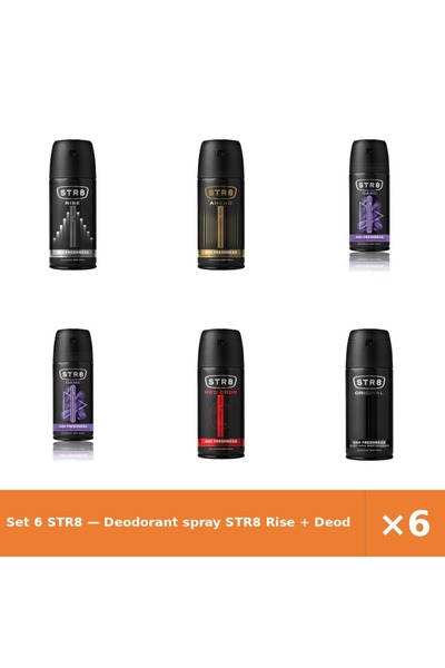 str8 Set 6 — Deodorant spray Rise + Deodorant spray Ahead + Deodorant spray Game