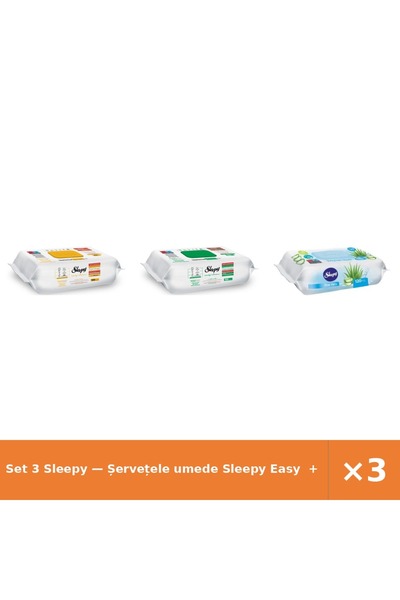 Sleepy Set 3 — Șervețele umede Easy + Șervețele umede Easy + Șervețele umede ...
