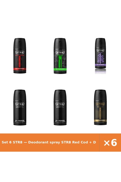 str8 Set 6 — Deodorant spray Red Cod + Deodorant spray Fr34k + Deodorant spra...