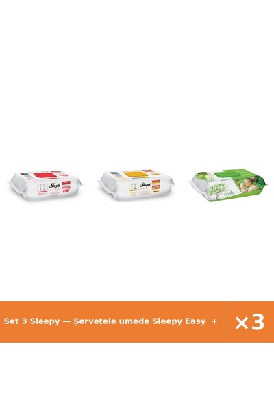 Sleepy Set 3 — Șervețele umede Easy + Șervețele umede Easy + Șervețele umede ...