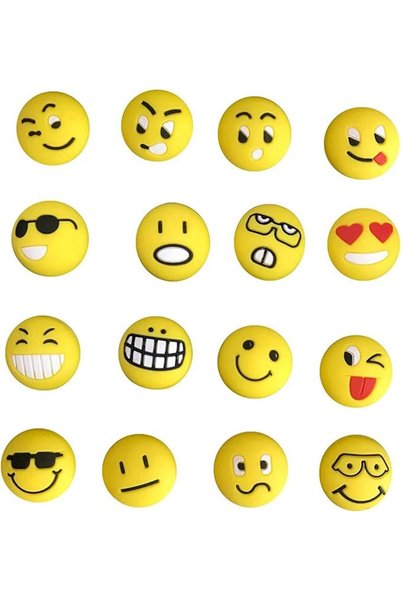 KASTWAVE Tennis Vibration Dampeners Racket Shock Absorbers, 8Pcs Smile Face S...