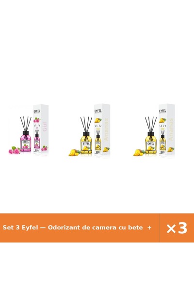 Eyfel Set 3 — Odorizant de camera cu bete + Odorizant de camera cu bete