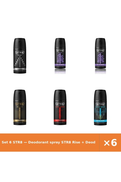str8 Set 6 — Deodorant spray Rise + Deodorant spray Game + Deodorant spray Ahead