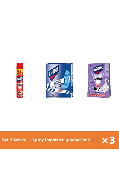 Aroxol Set 3 — Spray impotriva gandacilor s + Pastile tantari + Saculeti anti...