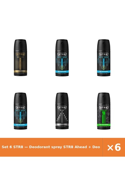 str8 Set 6 — Deodorant spray Ahead + Deodorant spray Wild Be + Deodorant spra...