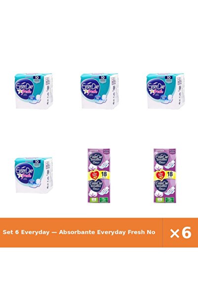 EveryDay Set 6 — Absorbante Fresh No + Absorbante Fresh Ma
