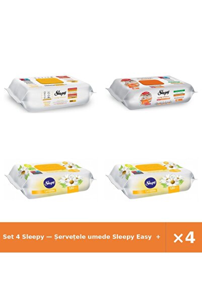 Sleepy Set 4 — Șervețele umede Easy + Șervețele umede de curățare + Șervețele...