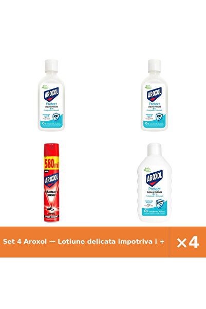 Aroxol Set 4 — Lotiune delicata impotriva i + Spray impotriva gandacilor s + ...