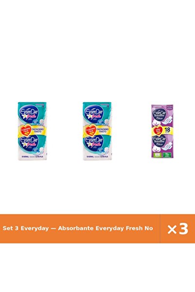 EveryDay Set 3 — Absorbante Fresh No + Absorbante Fresh Ma