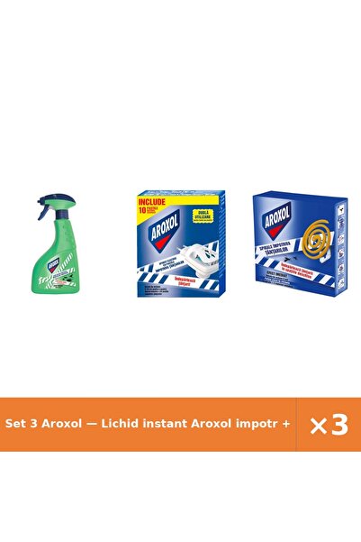 Aroxol Set 3 — Lichid instant impotr + aparat electric cu pa + Spirale impotr...