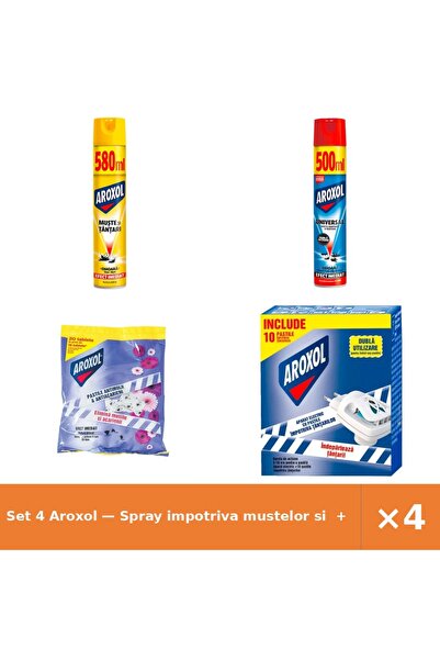 Aroxol Set 4 — Spray impotriva mustelor si + Spray insecticid universal A + P...