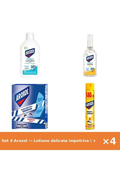 Aroxol Set 4 — Lotiune delicata impotriva i + Solutie lichida impotriva in + ...