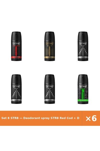str8 Set 6 — Deodorant spray Red Cod + Deodorant spray Ahead + Deodorant spra...