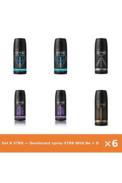 str8 Set 6 — Deodorant spray Wild Be + Deodorant spray Rise + Deodorant spray...