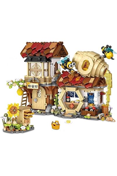 EXCEFORE Street View Honey Factory Building Blocks Set, Creative STEM Bee Con...