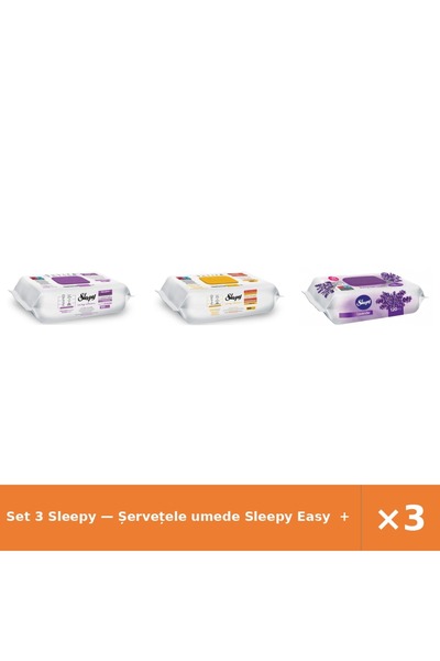 Sleepy Set 3 — Șervețele umede Easy + Șervețele umede Easy + Șervețele umede ...
