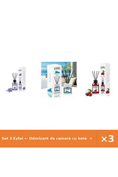 Eyfel Set 3 — Odorizant de camera cu bete + Odorizant de camera cu bete + Odo...